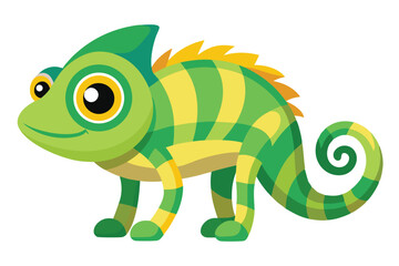  Cartoon Style Chameleon Vector Illustrations