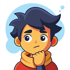 thinking face emoji vector