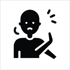 Itchy icon irritation and discomfort symbol