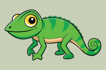  Cartoon Style Chameleon Vector Illustrations