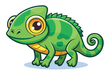  Cartoon Style Chameleon Vector Illustrations