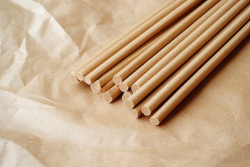 Glue sticks on brown paper for pistol bonding