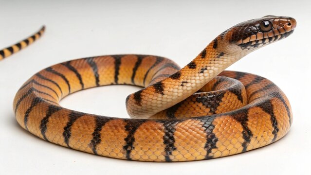 Bismarck Ringed Python on studio background
