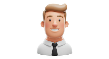 Isolated Smiling Man Avatar Profile Business