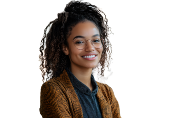 a mixed woman guiding students at an international school for creative minds