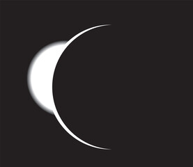 eclipse, planet, dark, black and white, moon
