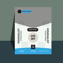 neoteric and quality factor minimalist interior flayer design template ready for marketing