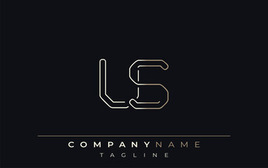 US Abstract Line Style Logo. Minimalist Design Featuring the Letters U and S Abstract Line Style