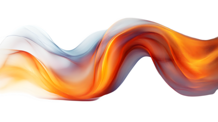 Light effect overlay in a smooth arc shape isolated on white background