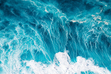 abstract aerial view background of blue waves