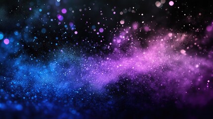 Obraz premium Glowing gradient blue purple black on dark grainy background for poster header