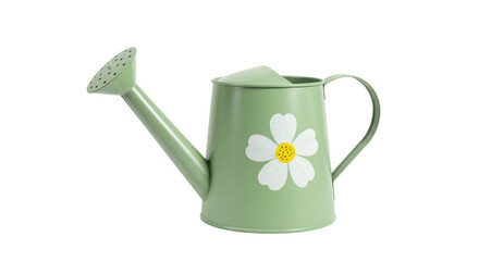 Isolated Green Watering Can with Daisy © Daniel