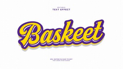 Sports editable text effect basketball, classic sport text style