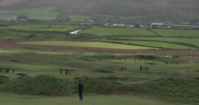 Golf course landscape green fields
