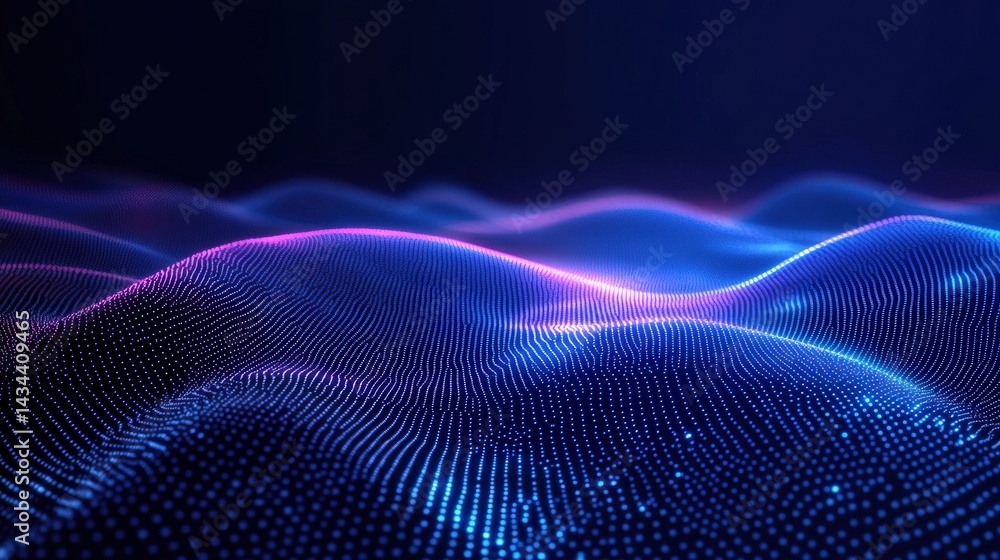 Poster abstract digital waveform visualization