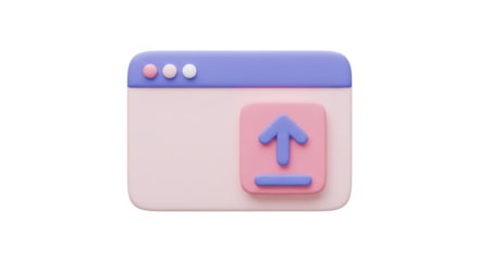 Isolated Upload Window Icon Symbolizing File Transfer Process