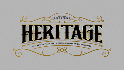 Heritage editable text effect typography vintage style © Hiemstra