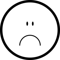 Obraz premium Hollow emoji-style face with a melancholic mood.