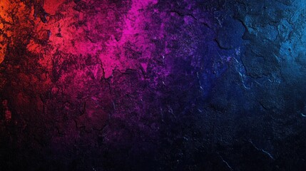 Naklejka premium Glowing purple, red, orange, and blue gradient on dark grainy background for banner design