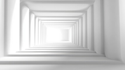 Fototapeta premium Abstract White Architectural Tunnel