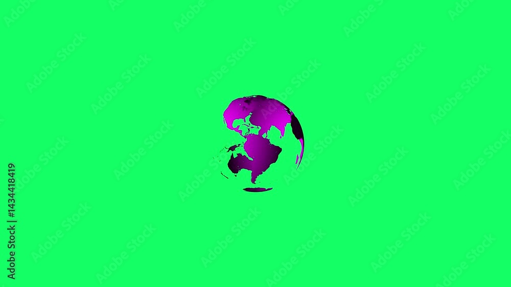 Poster rotation of a shining planet earth with particles, concept of global connectivity and futuristic tec