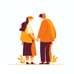 Couple holding hands at family therapy
