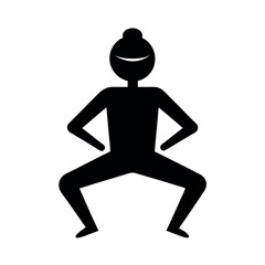Black Yoga Pants Vector Silhouette