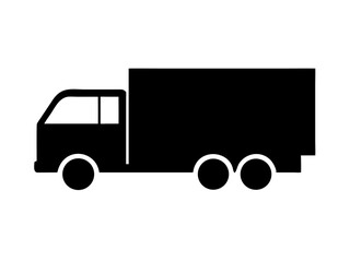 Commercial Box Truck Silhouette Icon