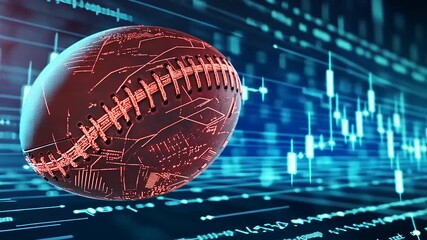 Innovative integration of football with advanced technologies and financial markets concept - Powered by Adobe