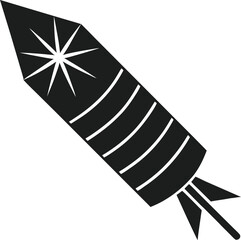 Firework Rocket Silhouette Vector for Independence Day