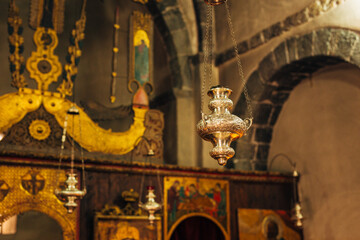 Stunning Ornate Interior of a Church Featuring Religious Artistry