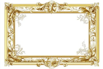 A ornate golden frame with intricate floral designs