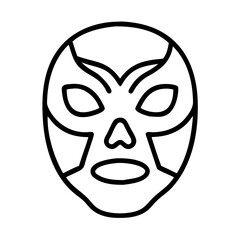 Lucha libre wrestling mask vector icon illustration design for mexican wrestler and sport fan