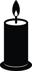 candle silhouette vector illustration