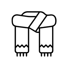 Illustration of winter scarf fashion accessory neckwear cold weather clothing apparel design icon