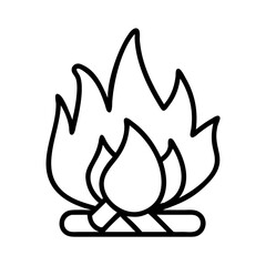 Campfire flame fire bonfire burn heat warm wood nature outdoor camping blaze light hot icon