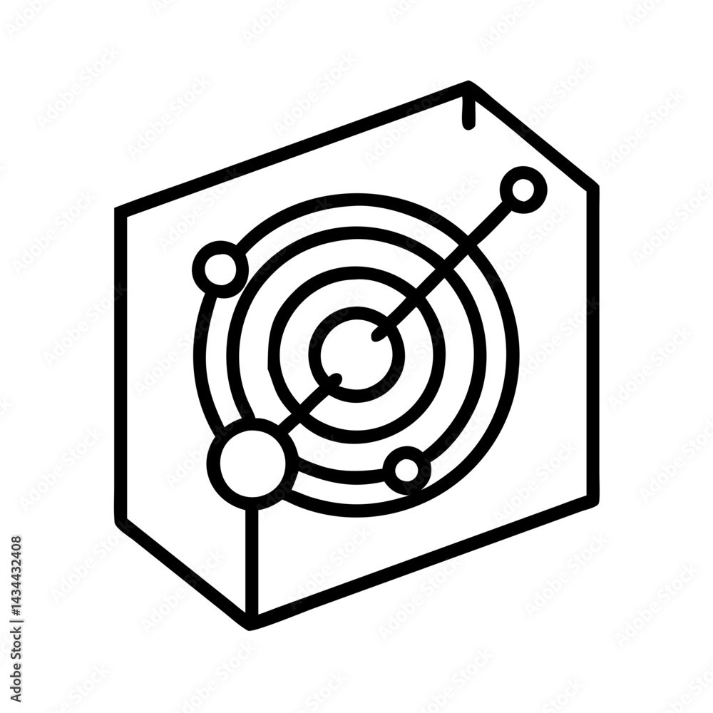 Poster vector power supply unit icon illustration for computer pc eps design and graphic resource use