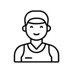 Illustration of a person avatar character player athlete team member sport uniform icon graphic design