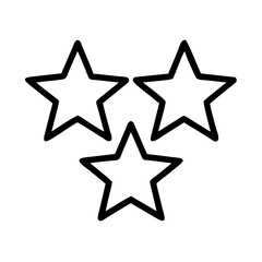 Three stars outline vector illustration star shape star symbol star icon star graphic star art