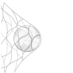 Volleyball Ball Illustration – Sport Club Symbol or Equipment Icon