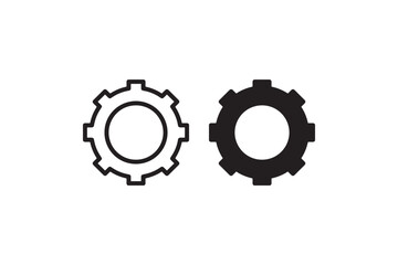 Gear icon symbolizing settings or configuration Vector