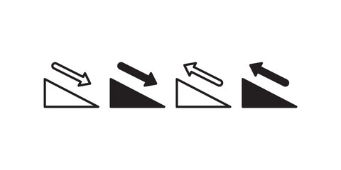 Slope direction icons with arrows Vector © ZubVector