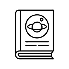 Explore space and planets with this astronomy book vector illustration and graphic design element