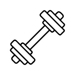 Dumbbell weight training fitness exercise gym workout bodybuilding strength training equipment icon vector