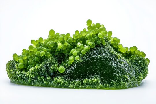 Wolffia globosa also known as water meal or green caviar is a type of freshwater algae found in swamps