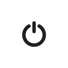 Black power button symbol icon Vector