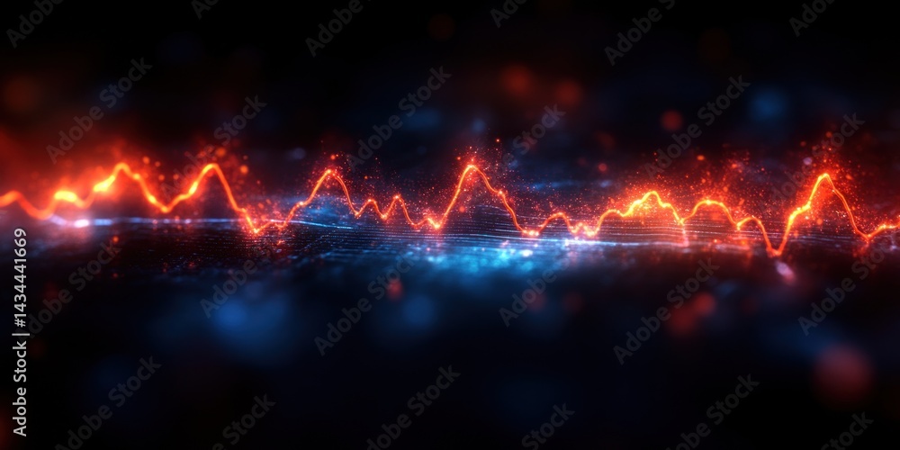 Poster dynamic energy wave pattern display