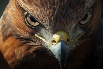 Naklejka premium Zoomed in falcon