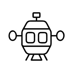 Vector illustration of spaceship spacecraft space exploration science fiction technology icon design
