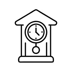 Download vintage cuckoo clock vector illustration antique time keeping timepiece graphic element design